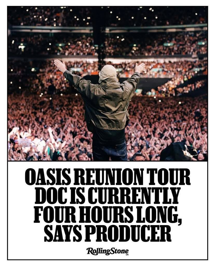 OasisPlanet_'s tweet photo. Producer Steven Knight has teased that the film is a "documentary with a plot" but still needs cutting down https://t.co/J9hREoCoUU