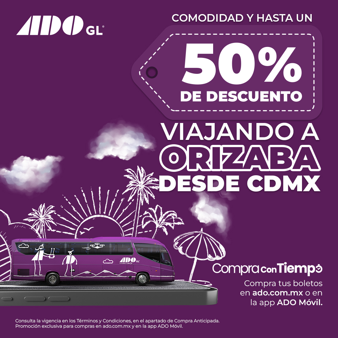 tuADO's tweet photo. 🚍🌿 De CDMX a Orizaba con ADO GL, el lujo y la comodidad en cada kilómetro.
Vive un viaje exclusivo, con asientos cómodos y el mejor servicio. ¡Activamos el #MODOGL para ti!
🎟️ Compra tu boleto y empieza la aventura: https://t.co/Pv57UrnXn1 https://t.co/shgQxJm2CT