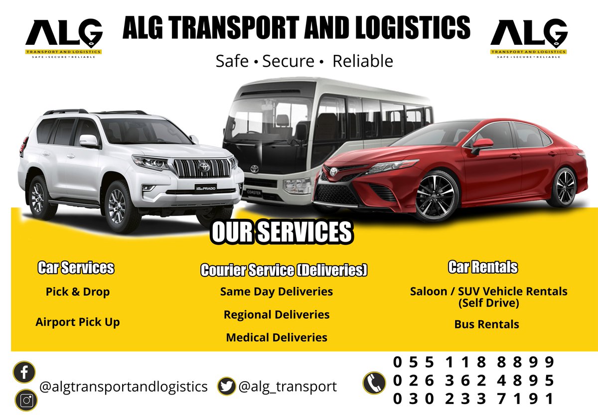Ride in comfort, arrive in style with ALG Rental Services. Reliable cars, professional drivers, and smooth journeys every time. 📷
Book with ALG today—safe, secure, reliable.
