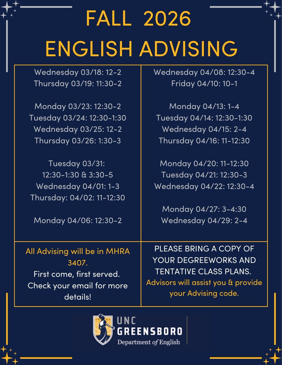 UNCG English Department tweet media
