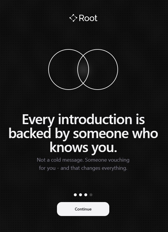 rootgraph_xyz's tweet photo. We completely redefined the onboarding for Root.                                                                                                                                                                            
                                                                                                                                                                                                                                 The old version asked too much, too soon. You had to set things up before we even showed you what Root actually does. 
                                                                                                                                                                                                                                  So we flipped it. Value first. 

Three screens. That's all it takes to understand why Root exists — and why it matters for your career in web3.                                                                                                                 
 
If you don't get it in those 3 screens, we failed.