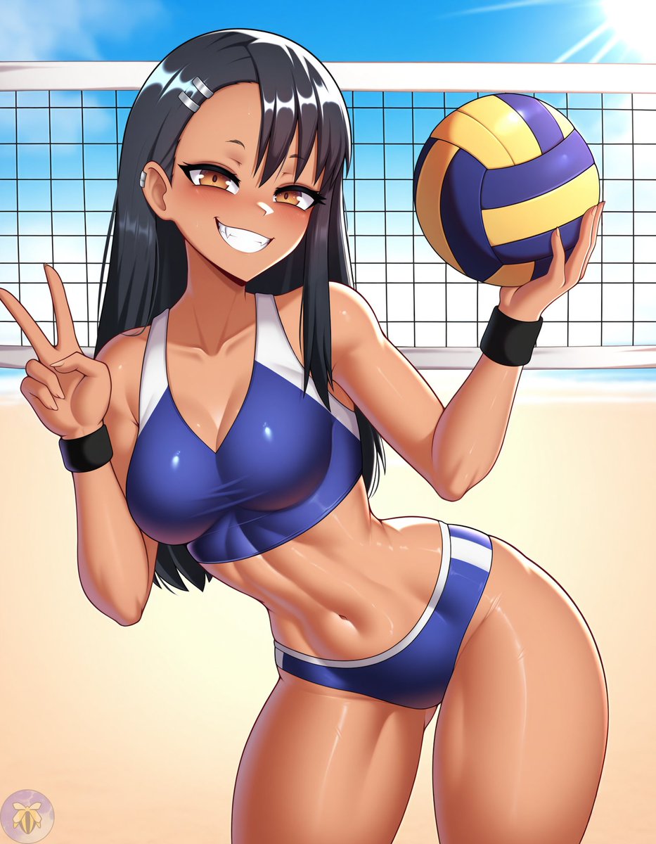 MoonBeeCreator's tweet photo. Nagatoro plays volleyball well, too! 🏐🌴
#ijiranaideNagatoroSan #nagatoro #長瀞さん #イジらないで長瀞さん https://t.co/NYVtbMjezT