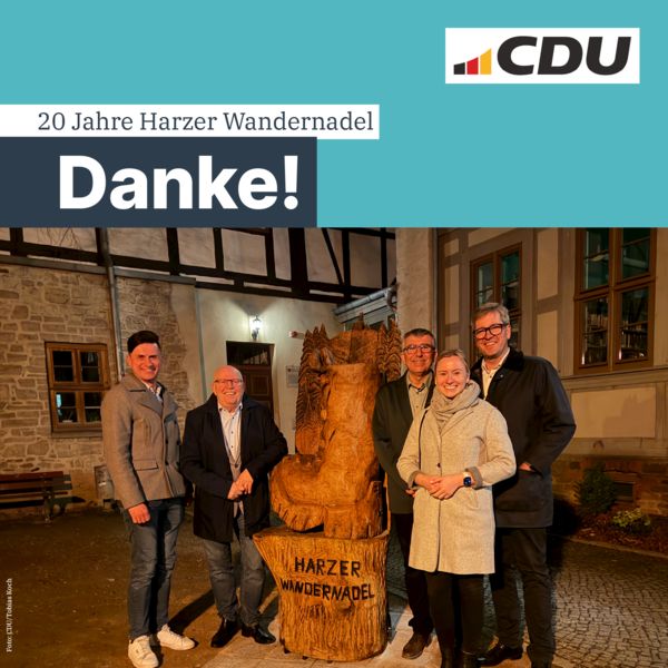 CDUWR's tweet photo. 20 Jahre Harzer Wandernadel – ein Gewinn für unsere Region! 🥾🌳🧗🏻‍♂️🌄👑

Gestern Abend wurde in der Aula des Gerhard-Hauptmann-Gymnasiums in Wernigerode das 20-jährige Jubiläum der Harzer Wandernadel eröffnet. 🥳 https://t.co/LtYezOTrON
