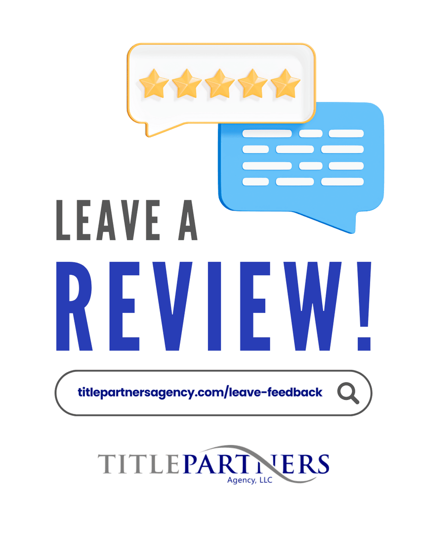 TitlePartnersMo's tweet photo. Your feedback helps us to continue being a team you and others can trust. If you have a moment, please consider letting us know how we did. 📲 Share your experience with us at https://t.co/NQqJVJL4r3.

#MOrealestate #TitlePartnersAgency #closewithtitlepartners #titleexperts https://t.co/iDjhXO692D
