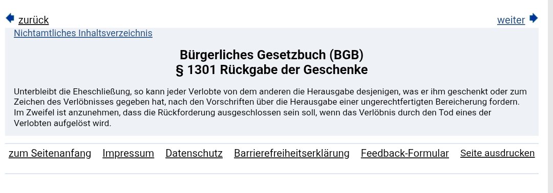 SinH4's tweet photo. @RubinsteinAT @SchonungslosYT Da der Ring zurückgefordert werden kann, wenn die Eheschließung unterbleibt, kann er wohl kaum als Entschädigung dienen (denn das Rückforderungsrecht besteht in Deutschland unabhängig davon, wer die Verlobung gelöst hat) https://t.co/VNRE8hcM8P