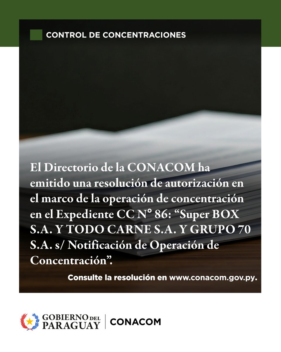 CONACOM Paraguay tweet media