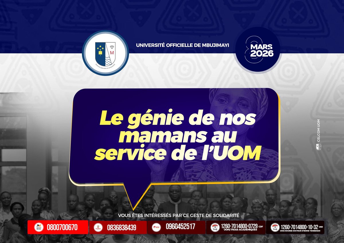 Université Officielle de Mbujimayi tweet media