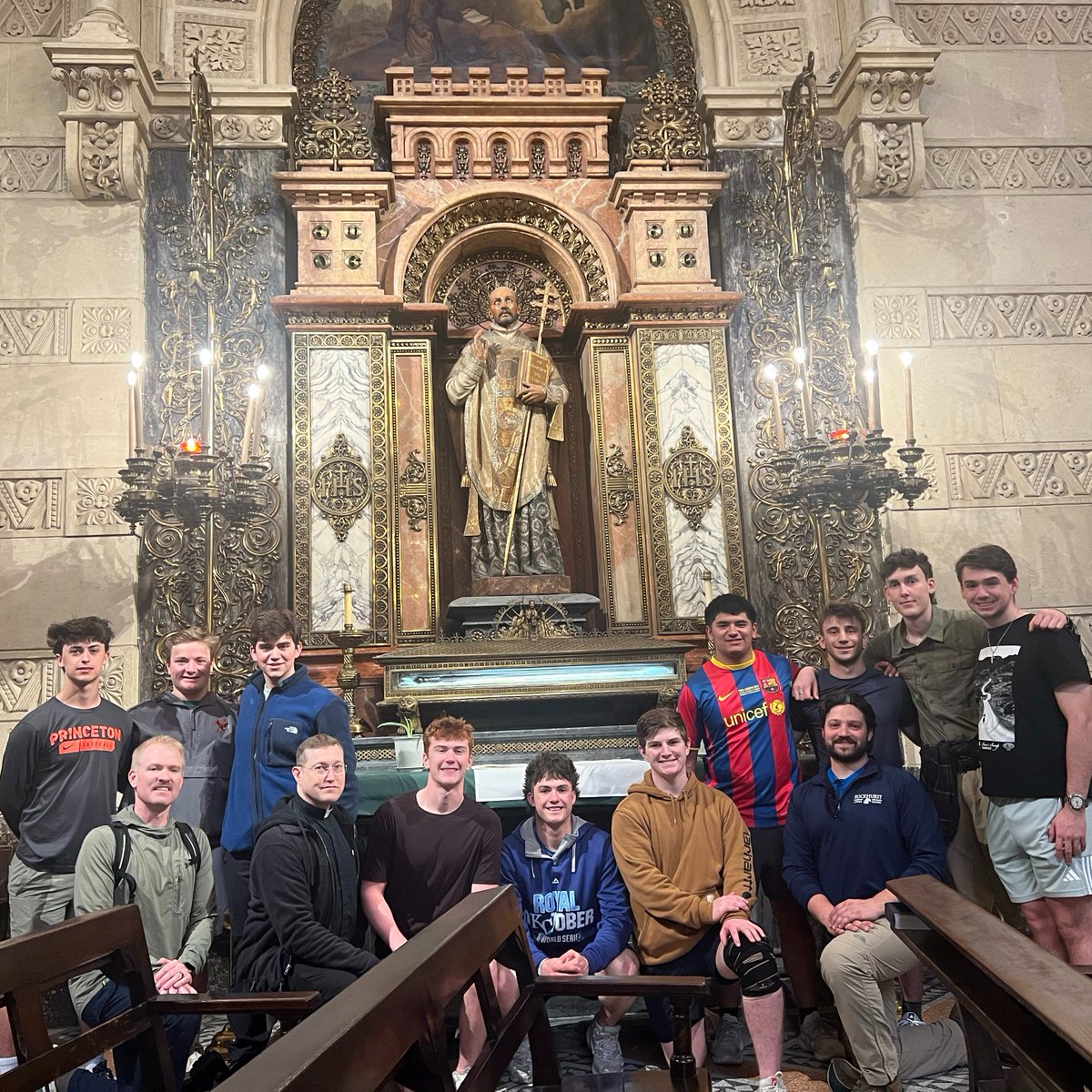 RockhurstHS's tweet photo. Camino Hawklets, led by Fr. Stephen Kramer, SJ, Matt Nickson, &amp; Alan Ratermann: Xavier Aleman '26, Caden Flores '26, George Meysenburg '26, Zach Novotny '26, Mannix Palan '26, Isaac Pesek '26, Joe Pitzl '26, Will Robertson '26, Flavio Rubio-Espinosa '26, &amp; Peter Nickson '27. AMDG https://t.co/lDeP5Augka