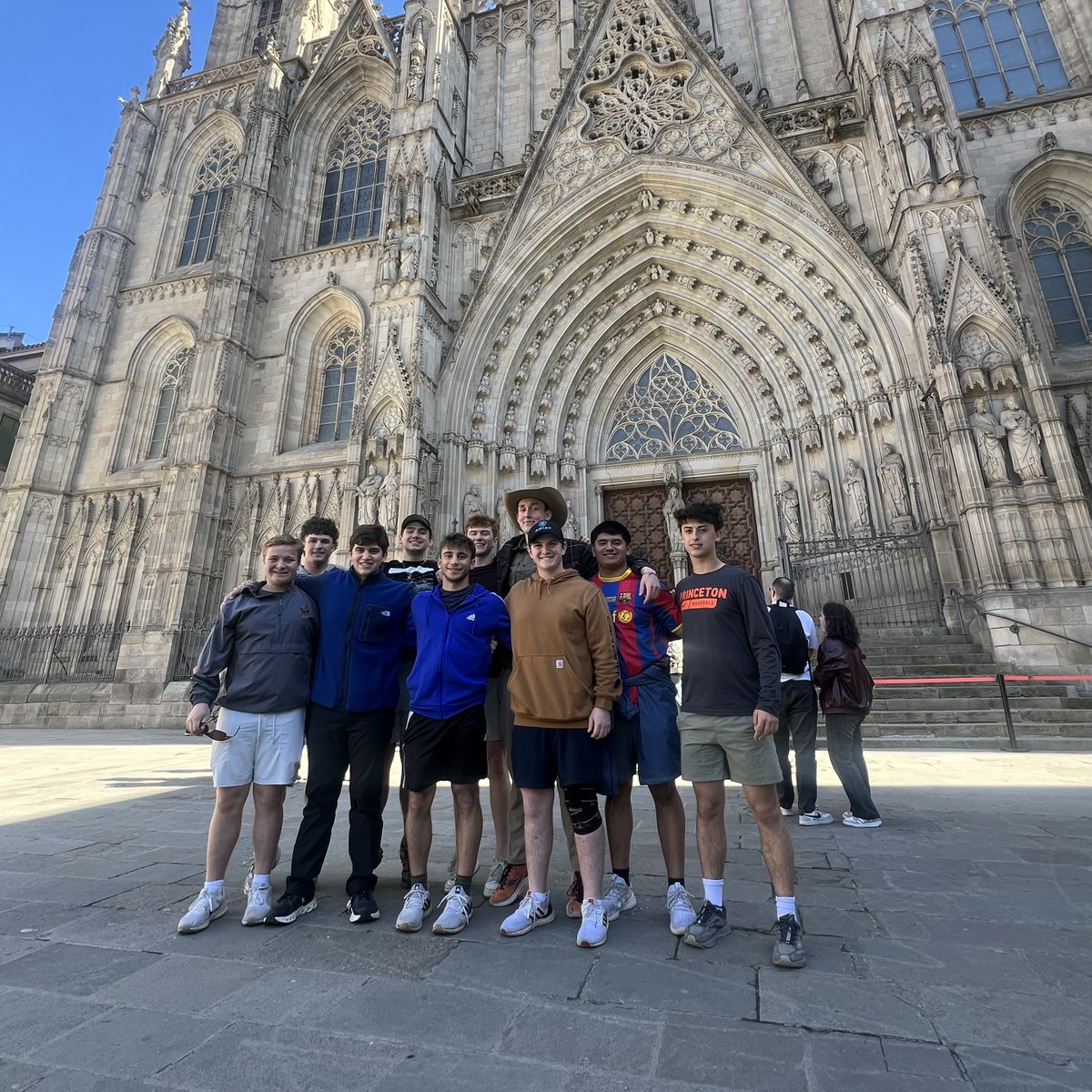 RockhurstHS's tweet photo. Camino Hawklets, led by Fr. Stephen Kramer, SJ, Matt Nickson, &amp; Alan Ratermann: Xavier Aleman '26, Caden Flores '26, George Meysenburg '26, Zach Novotny '26, Mannix Palan '26, Isaac Pesek '26, Joe Pitzl '26, Will Robertson '26, Flavio Rubio-Espinosa '26, &amp; Peter Nickson '27. AMDG https://t.co/lDeP5Augka