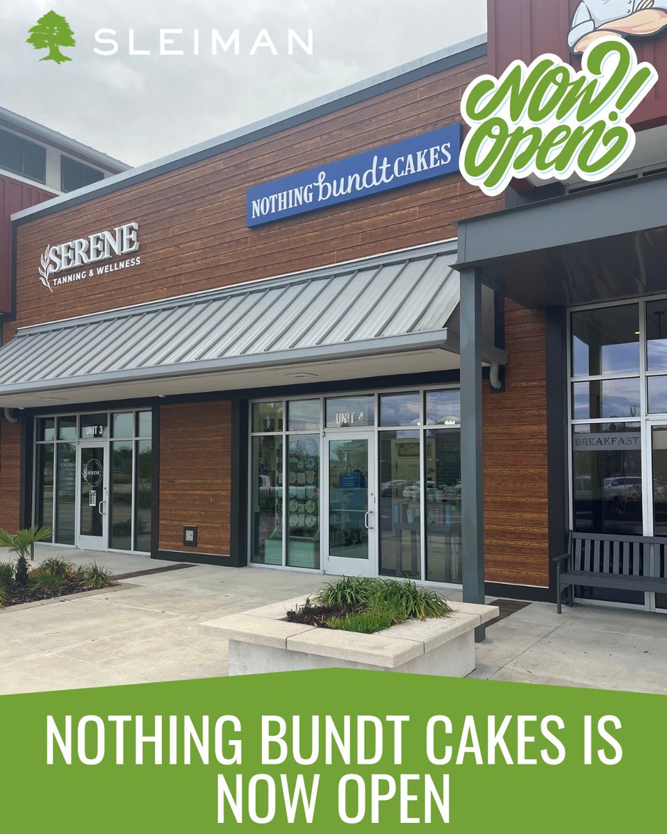 SleimanEnt's tweet photo. 🎉 Sweet news, Yulee! 🎉
Nothing Bundt Cakes is NOW OPEN in the Crossings at Wildlight Shopping Center!  
📍 Crossings at Wildlight
76030 William Burgess Blvd, Suite #4
Yulee, FL 32097

@nothingbundt 
#YuleeFL #Wildlight #NowOpen #NothingBundtCakes #SweetTreats https://t.co/sSGVta3B0N