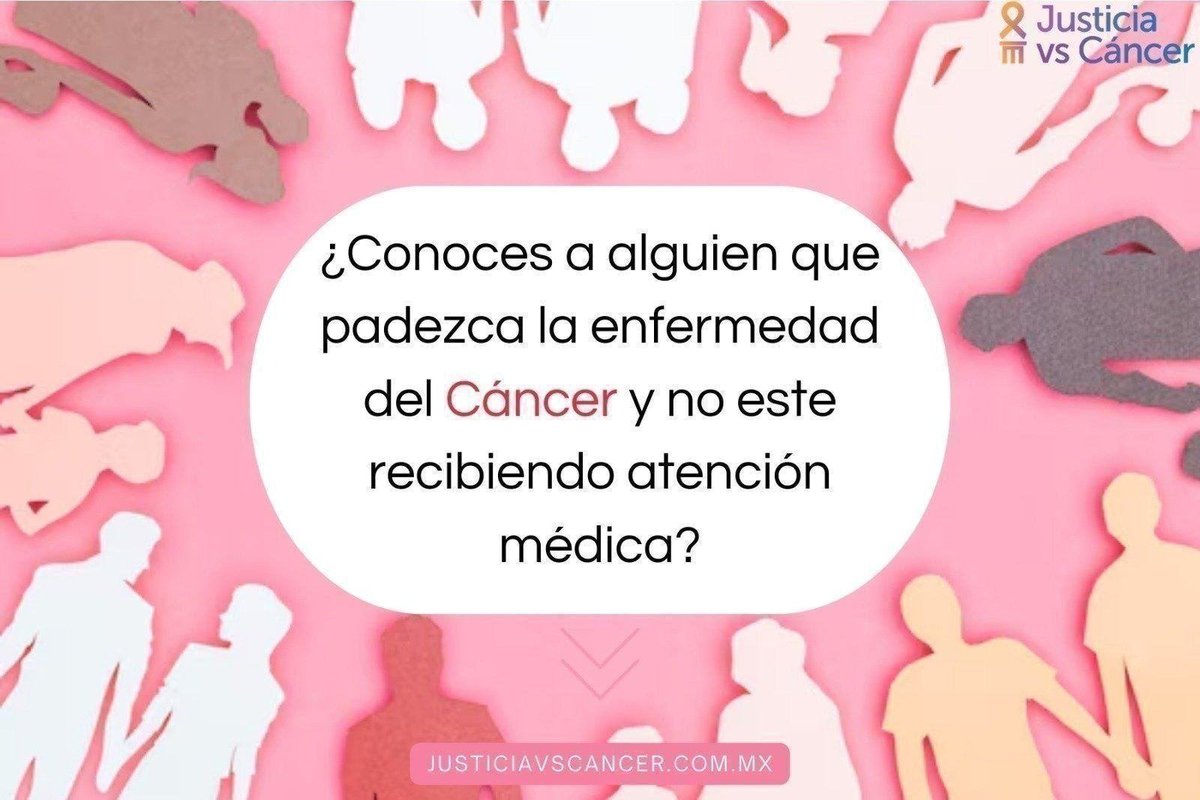 ¿Conoces a alguien que padezca la enfermedad del cáncer y no este recibiendo atención médica?

Creamos una herramienta para que ninguna persona que padezca Cáncer se quede sin sus tratamientos, protegiendo su salud.

📲: justiciavscancer.com.mx