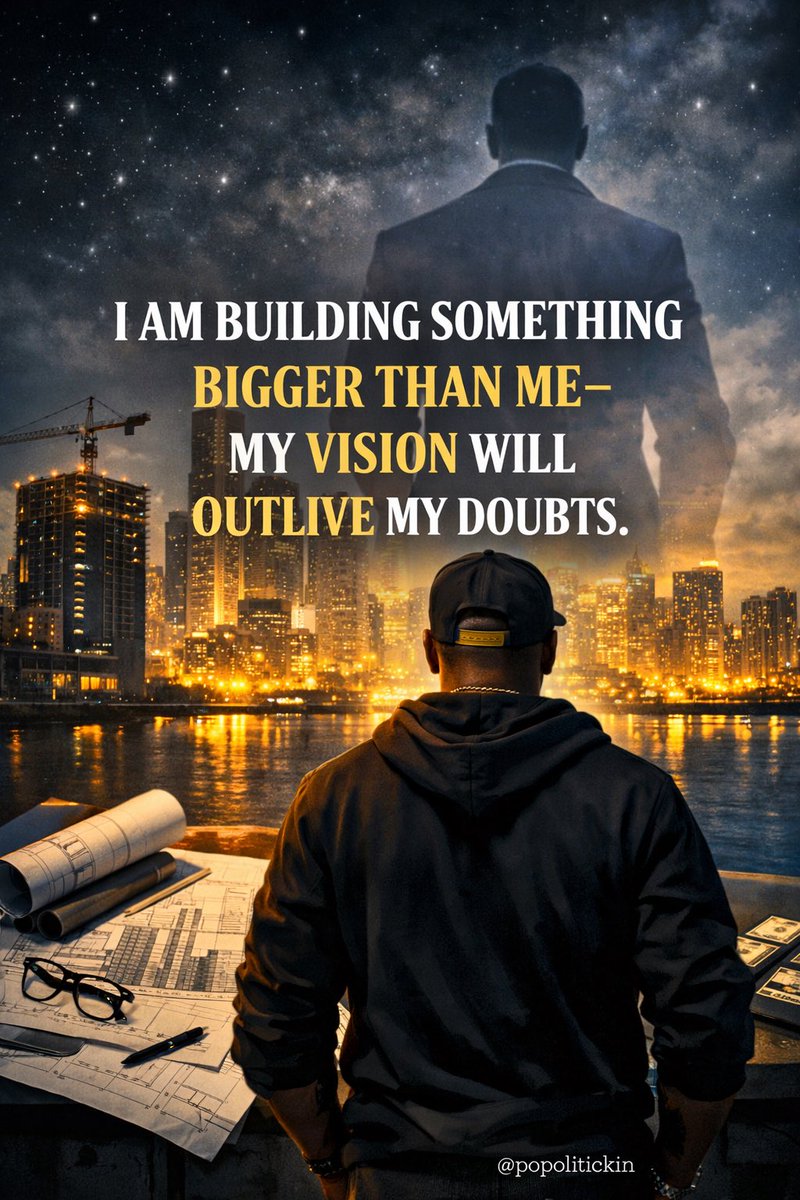 Doubt is temporary. Vision is permanent.
What you’re building today will speak long after you’re gone.

#PoPolitickin #GrowthMindset #SelfMastery #VisionDriven #Discipline