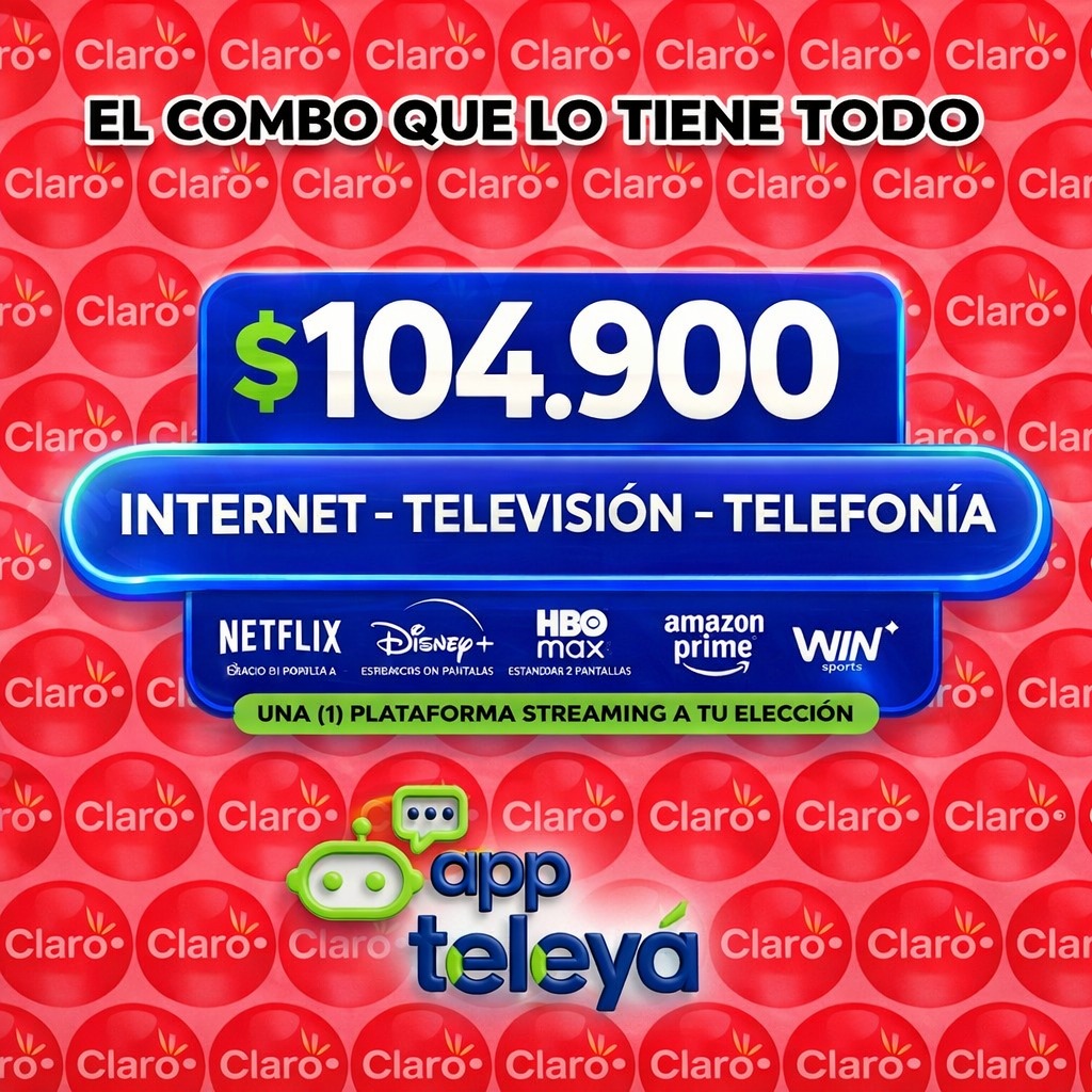 Teleya_Oficial's tweet photo. 🚨 ¿Aún pagando de más por internet y TV?

Llévate TODO por solo $104.900
📡 Internet + 📺 TV + 📞 Telefonía
+ 1 streaming a elección: Netflix | Disney+ | HBO Max | Amazon Prime Video

⚡ Instalación rápida
⚡ Todo en un solo pago
💬 Escríbenos YA antes que suba el precio
#Oferta https://t.co/91YoFPsg9S