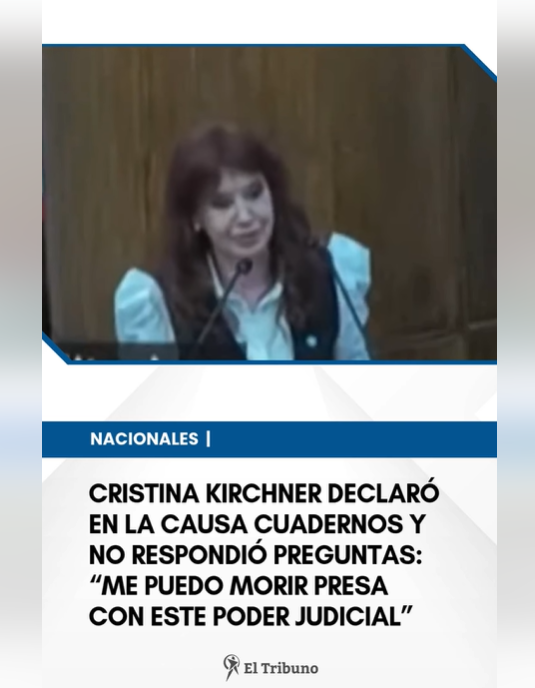 CHUCRUTISA's tweet photo. #LaVistima #CondenadaPresa
-"Y me puedo morir presa"...y SI! por todo lo que te robaste te asociaste a la Banda! https://t.co/vxv39ZgaV9