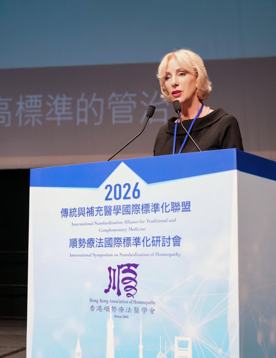 uk_homeopathy's tweet photo. CEO Monica Price representing the work that we do at the charity to an audience of 3000 enthusiastic supporters of homeopathy in Hong Kong for the International Symposium on Standardisation of Homeopathy 2026 ✨

@homeopathyhk

#Symposium2026
香港順勢療法醫學會
Hong Kong Association of Homeopathy