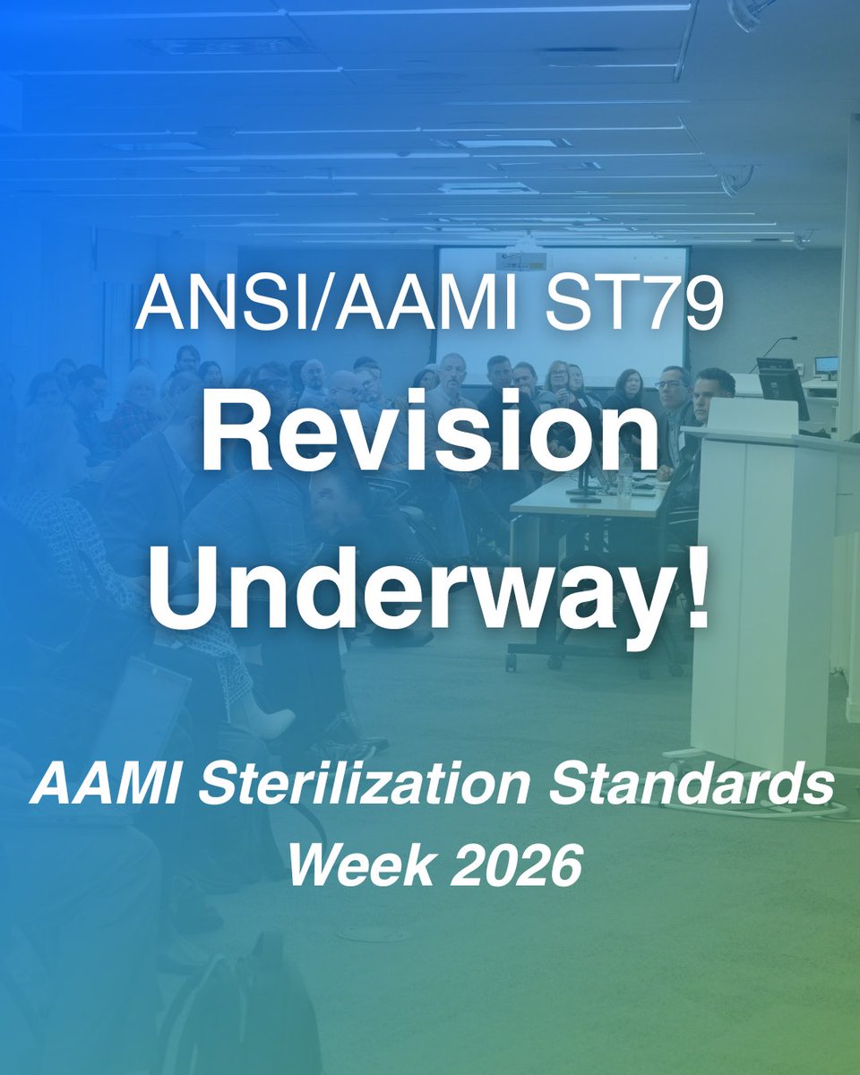 aami_connect's tweet photo. Here at Sterilization Standards Week, the revision of ANSI/AAMI ST79 has kicked off in earnest! 
 
Want more Sterilization updates? Subscribe to AAMI’s Sterilization News Brief here: https://t.co/92BjizlVlp https://t.co/QzX0Sxzojd