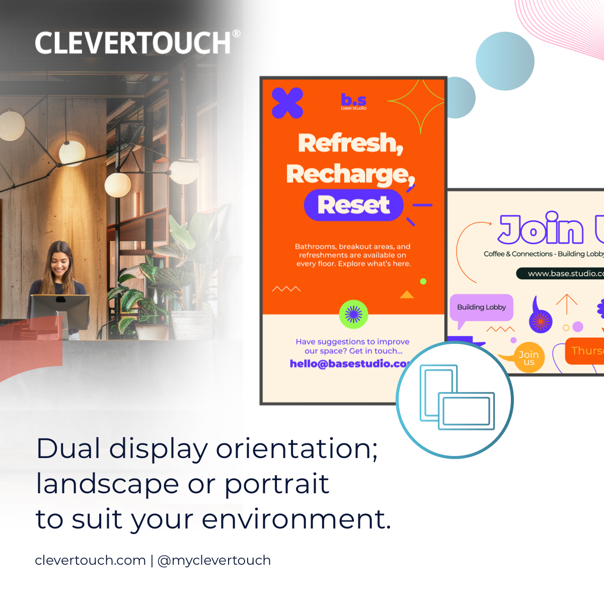 myClevertouch's tweet photo. Introducing the new CL Pro 2. The all-in-one digital signage and meeting room commercial display. https://t.co/2iKA2QvuM0 https://t.co/9OKqY0zfou
