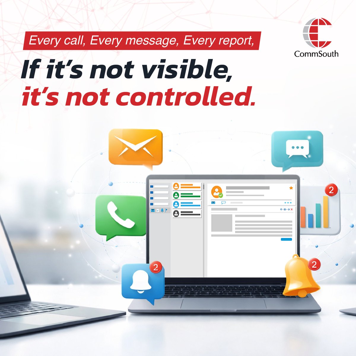 CommSouth's tweet photo. If you can’t see it, you can’t control it.
Every missed call, unread message, or delayed response is a lost opportunity.
With complete visibility, you don’t just manage communication, you master it

#BusinessCommunication #LeadManagement #CustomerExperience #DigitalTransformation https://t.co/rtJi7suMro
