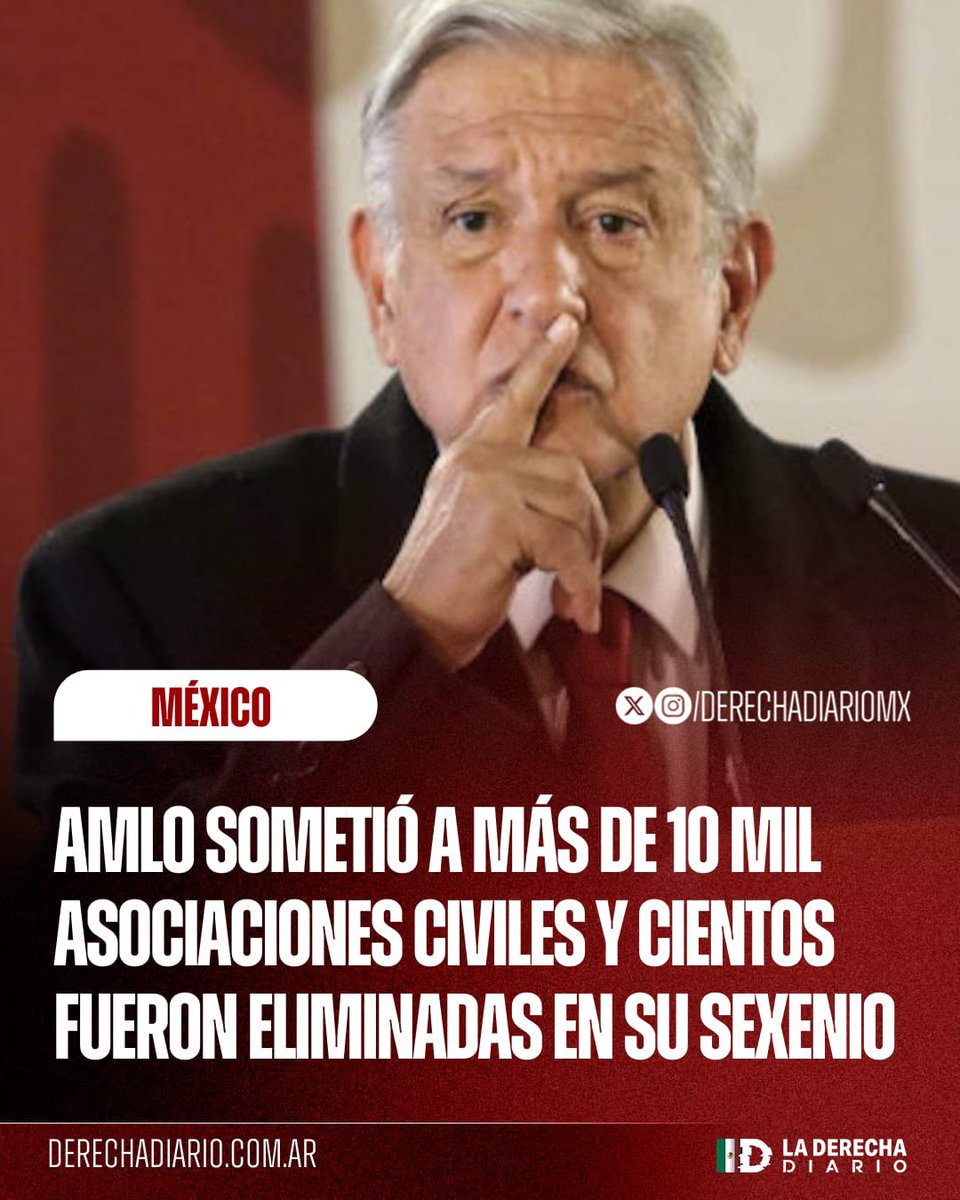 Éste HDSPM enfermo mental y asesino <a href="/lopezobrador_/">Andrés Manuel</a> destruyó gran parte de las asociaciones civiles que existían en #México antes del 2018, asociaciones que ayudaban a MILLONES de mexicanos en temas como el #cáncer, ¿y por qué lo hizo?, ¿por el foro de Sao Paolo?, no…. De hecho