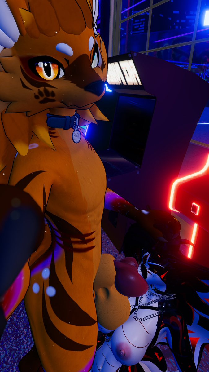 Anarchy_AD_'s tweet photo. I was just playing games until @floofden67 pushed my buttons played with the joystick and gotta highscore~ Such a good girl~
.
.
#furry #porn #nsfw #vrchat #furrycomunity #vrchatfurry #vrchatcomunity #novabeast https://t.co/Y1voyPzcKC