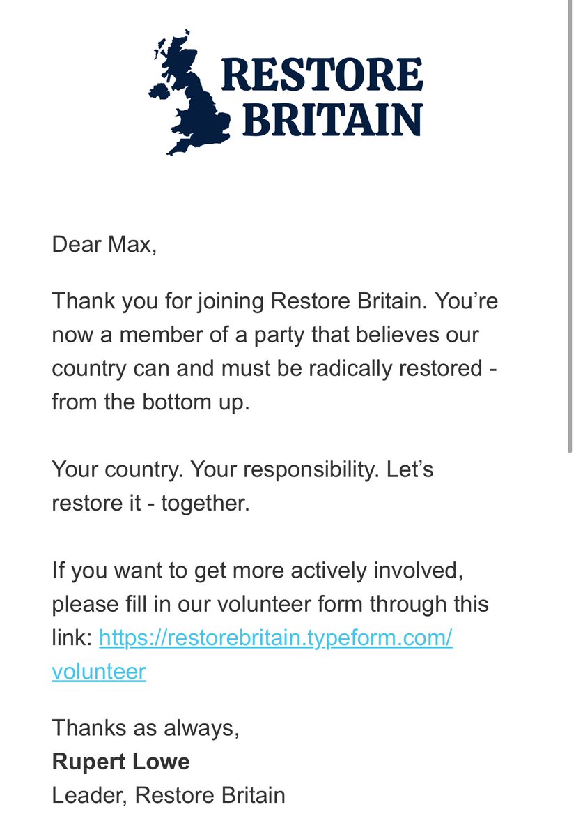 Max Stenner - Chair of Christian Democracy UK tweet media