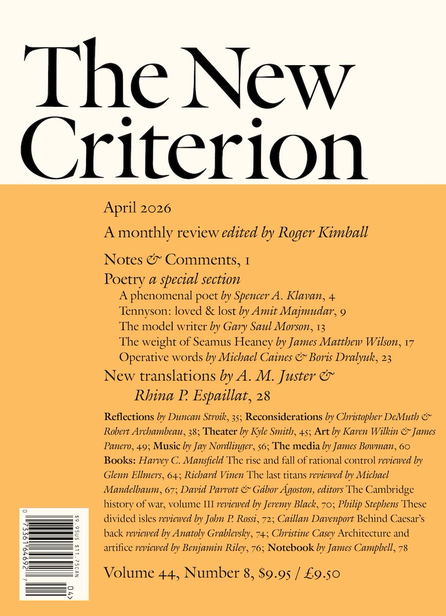 The New Criterion tweet media