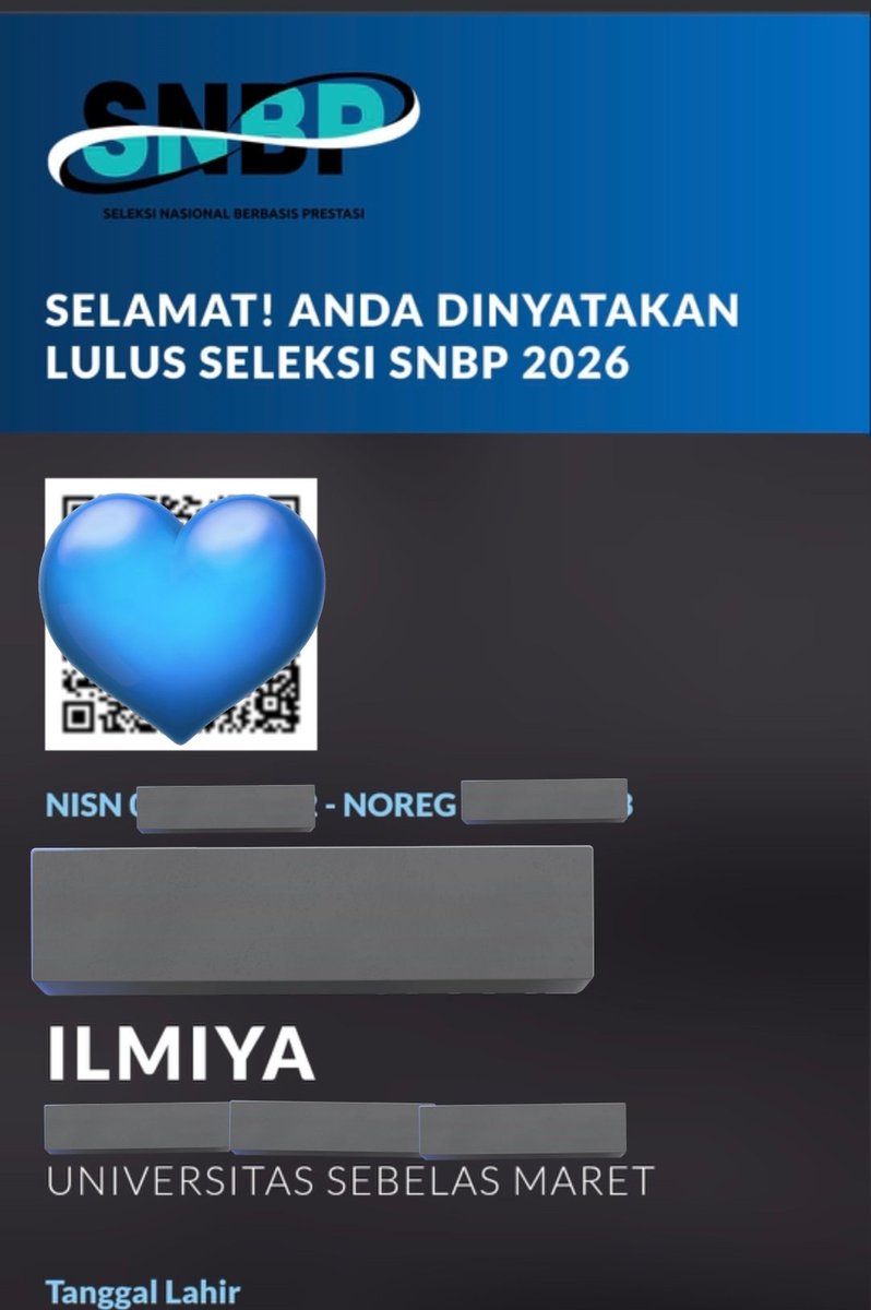 miya²⁶ LOLOS SNBP 2026💙💙💙 tweet media