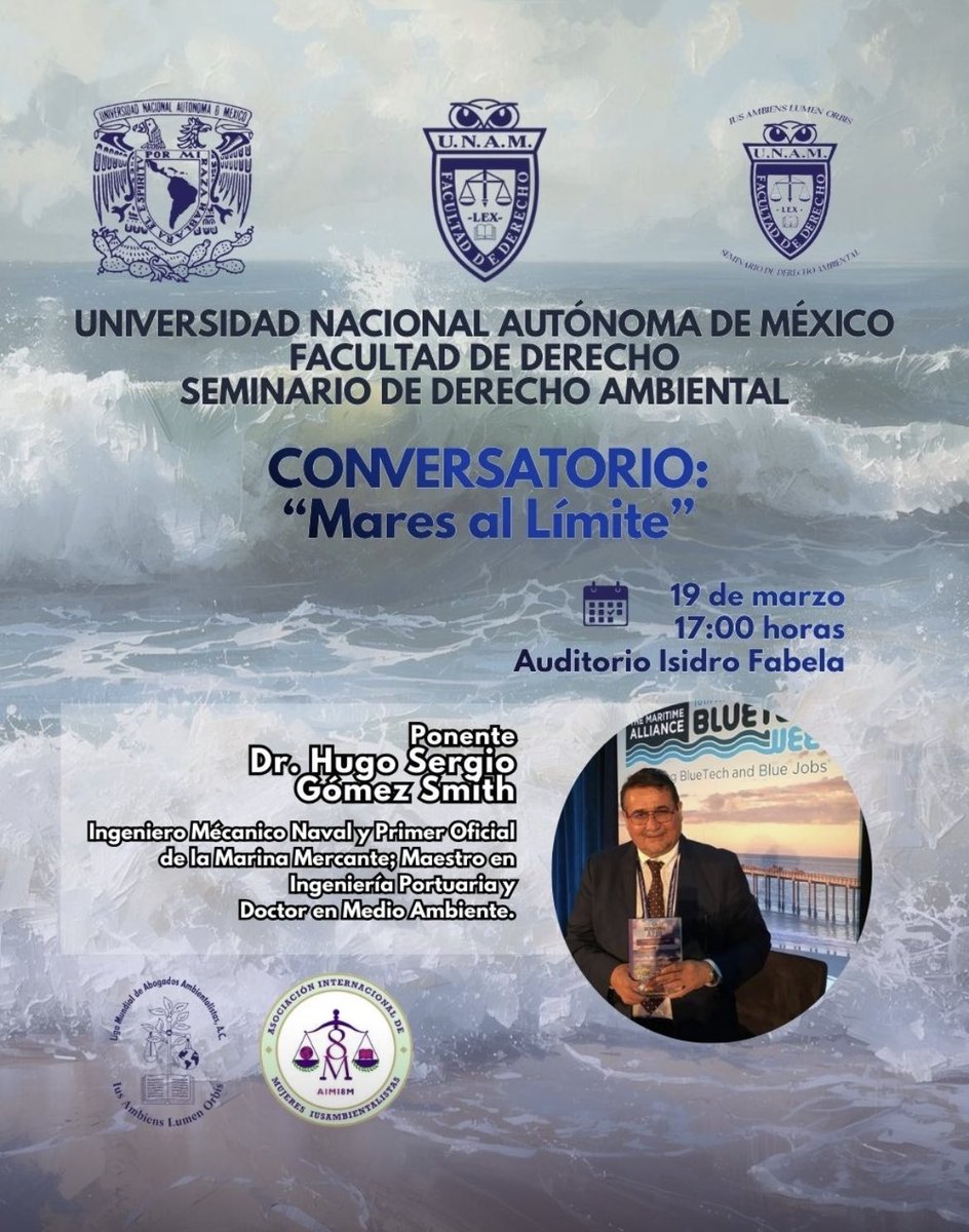 HugoSergioGome1's tweet photo. Mañana en la UNAM conversaremos acerca de las nuevas condiciones y riesgos geopolíticos de los océanos así como la falta de investigación marítimo portuaria en México y sus consecuencias https://t.co/RVL4PafBWn