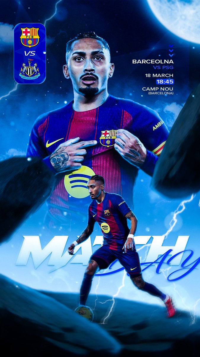 kleczuu's tweet image. MATCHDAY for Raphinia✨🚀
@FCBarcelona vs Newcastel
Will Raphinia score today?
•
•
#Barcelona #Matchday #BARNEW
