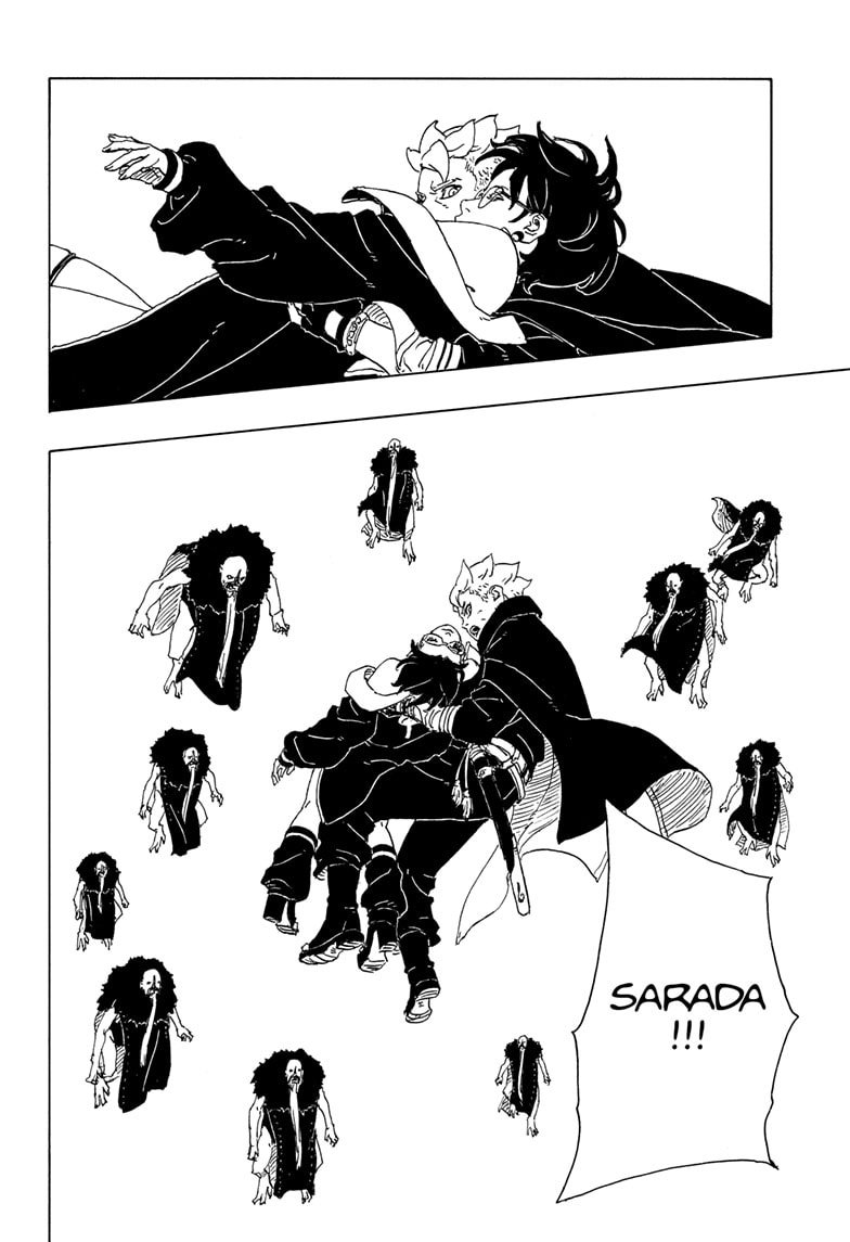 prowlerearth42's tweet photo. Boruto skipped flying,  literally ignored everything that was going on and used the Flying Raijin Technique to instantly appear and save her and eventually Screamed her Name to wake her Up

Since Two Blue Vortex, Boruto hasn't acted like this towards anyone except Sarada. https://t.co/7DoAb8wp1C