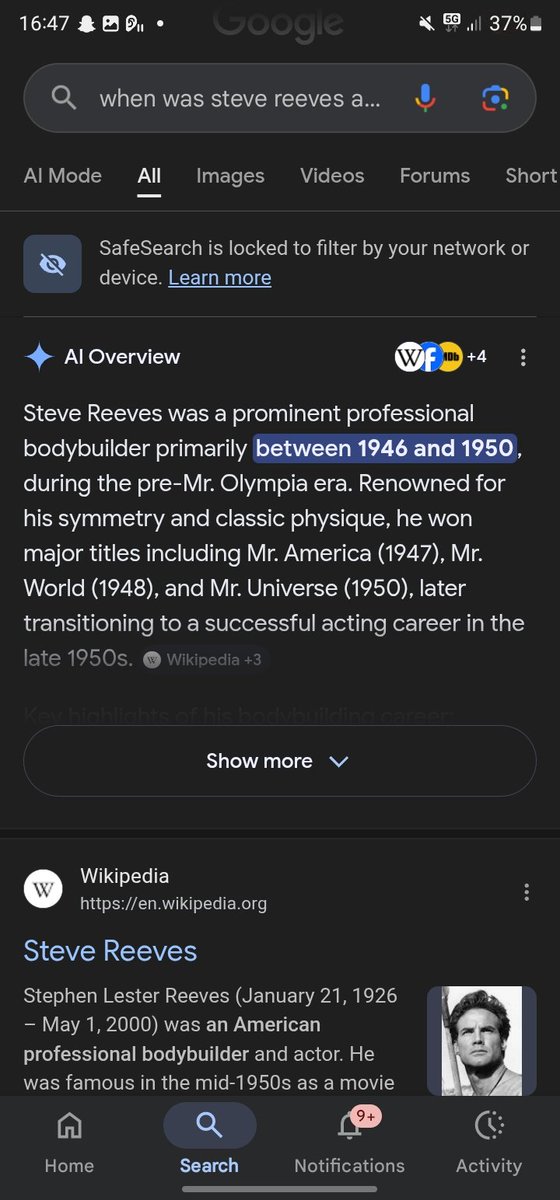 NonUniqueName33's tweet photo. @selfmaxxer Testosterone was synthesized in the 30s but I really doubt he used it bodybuilders seem to have discovered it in the 50s, crazy that this is natty. https://t.co/SRrX4SYFme