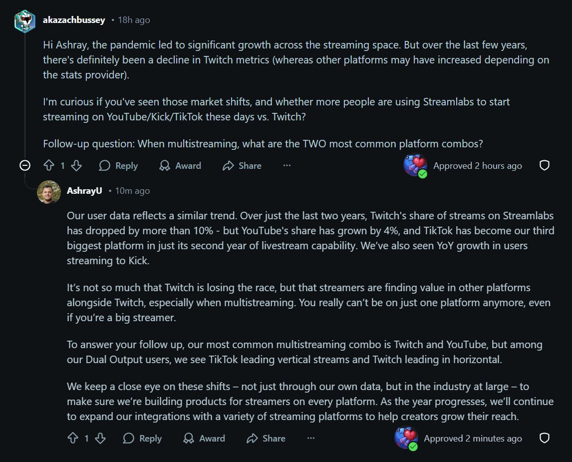 Streamlabs tweet media