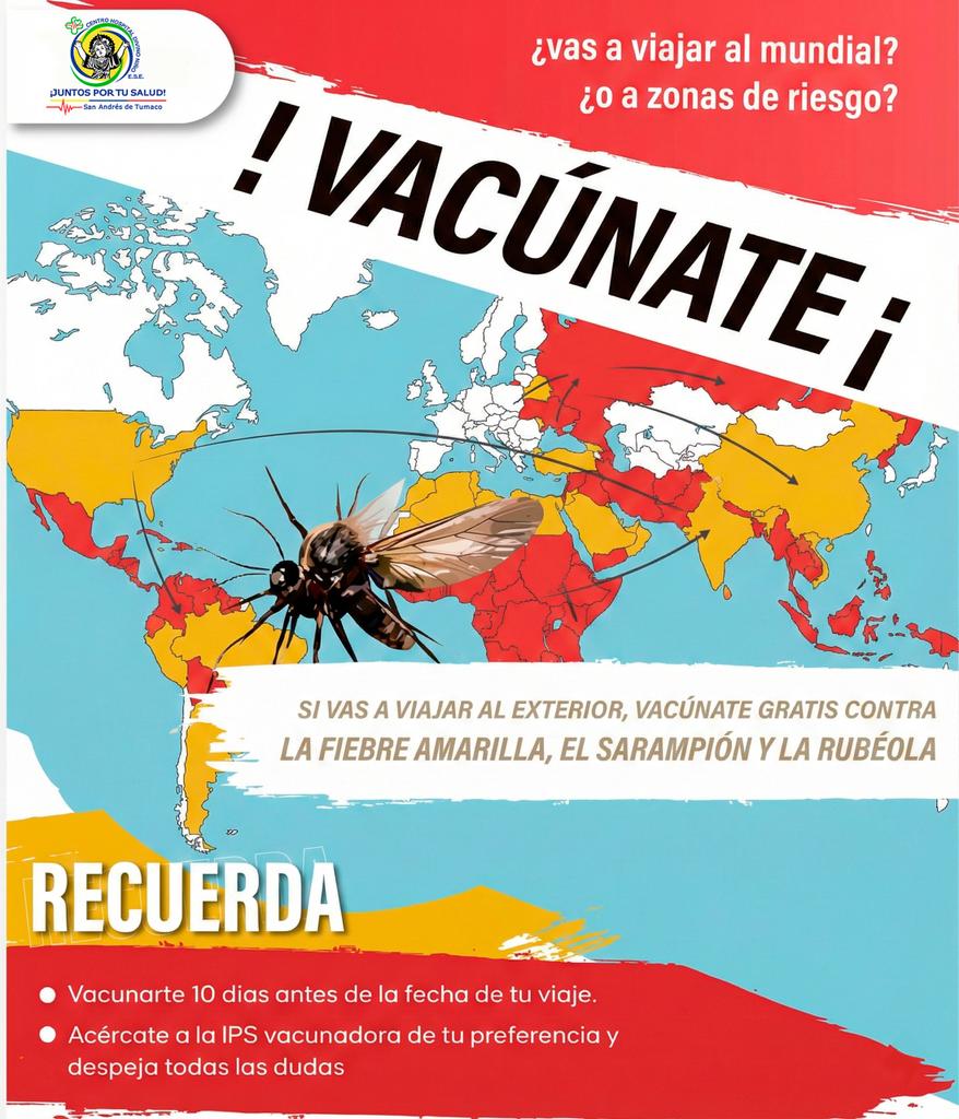 CHDN1's tweet photo. 🟡 #IMPORTANTE | Una sola dosis de la vacuna contra la fiebre amarilla te protege de por vida. Si vas a viajar o salir a zonas de riesgo, vacúnate al menos 10 días antes. Es una enfermedad grave, pero prevenible. Cuidarte es cuidar a tu familia y comunidad. ¡Vacúnate! #Salud https://t.co/Cw4DUsbGvM