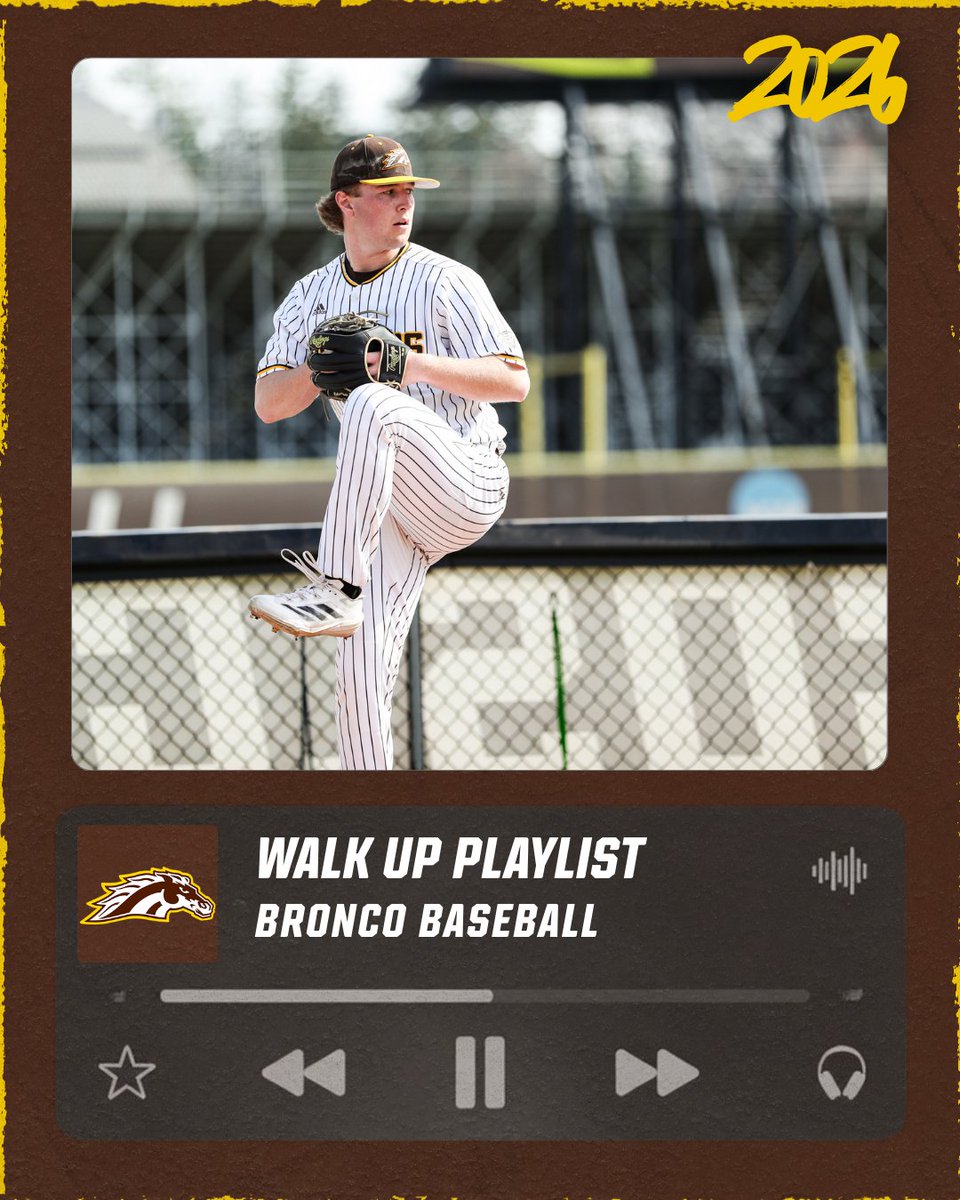 WMUBaseball's tweet photo. 𝗦𝗼𝘂𝗻𝗱𝘀 𝗳𝗿𝗼𝗺 𝘁𝗵𝗲 𝗺𝗼𝘂𝗻𝗱.

What you'll hear each time a Bronco is on the rubber. 

🔊 https://t.co/L7rKDbOl2l
🎟️ https://t.co/djeXq7fnDj

#BroncosReign https://t.co/G9cE1bFlPW