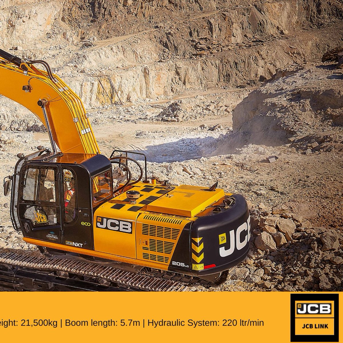 JCBZim's tweet photo. Built for the demands of Zimbabwe’s mines and quarries.

With a 21.5-tonne operating weight, 104 kW engine, and up to 155 kN bucket tear-out force, the JCB 205LC delivers the stability and power needed for quarry face work, overburden removal, stockpile management, and fast, consistent truck loading, all supported by a 0.9 - 1.02 m³ bucket capacity for efficient material movement.

Contact us for enquiries:

📲+263 77 361 8317

#excavator #mining