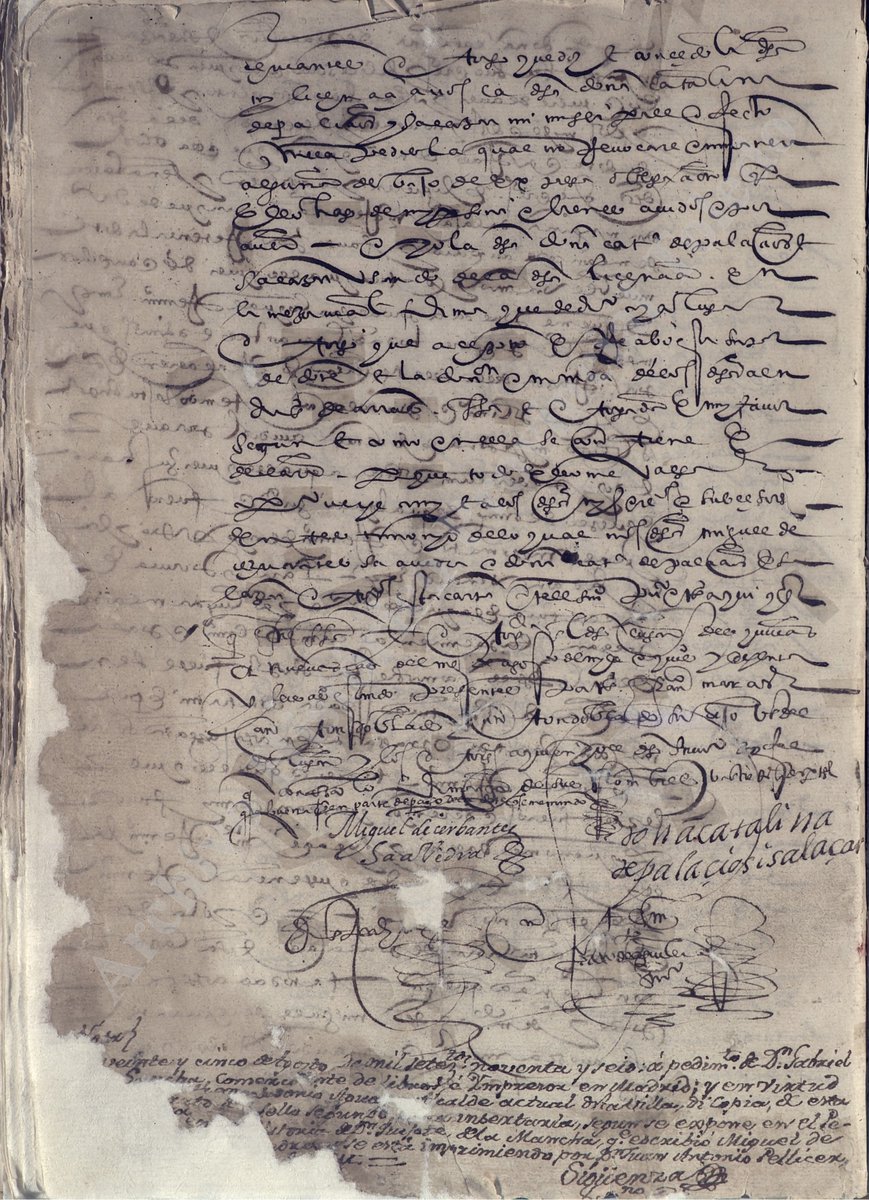 AHPTO1's tweet photo. EN EL IV CENTENARIO DEL FALLECIMIENTO DE CATALINA DE PALACIOS SALAZAR
En el AHPTO tenemos la carta de dote de su matrimonio con Miguel de Cervantes.
La RABACHT lo conmemora en Esquivias con una sesión especial.
https://t.co/WSOtwhUtVF
#RABACHT #ArchivosCLM #Cervantes https://t.co/7pqYIUAgqc