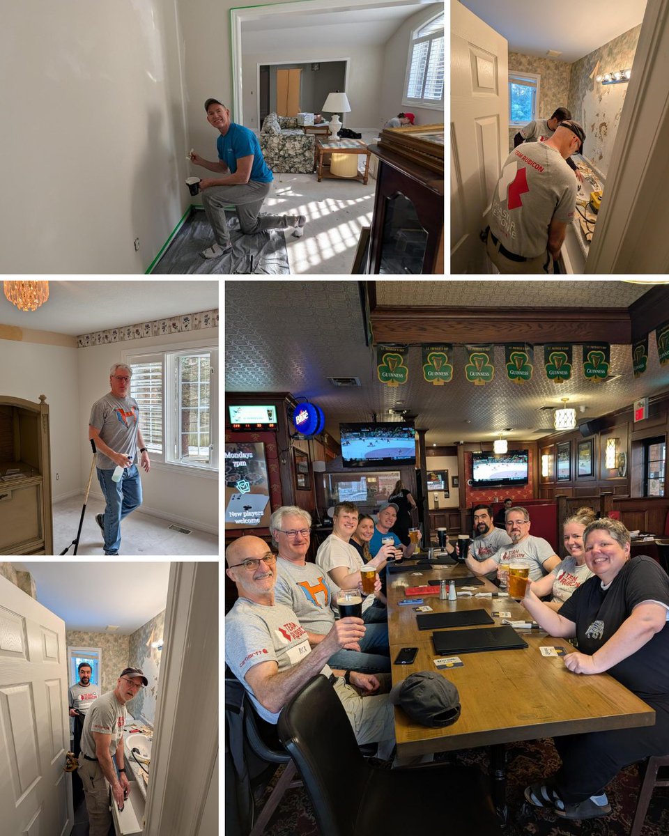 TeamRubiconCAN's tweet photo. Greyshirts teamed up with Margaret’s Place Hospice for a hands‑on day of work, tackling wallpaper removal and painting to help prep their donated home. A productive, good‑energy day that directly supports community care.

@SJVillaFdn https://t.co/jczT3kK3cd