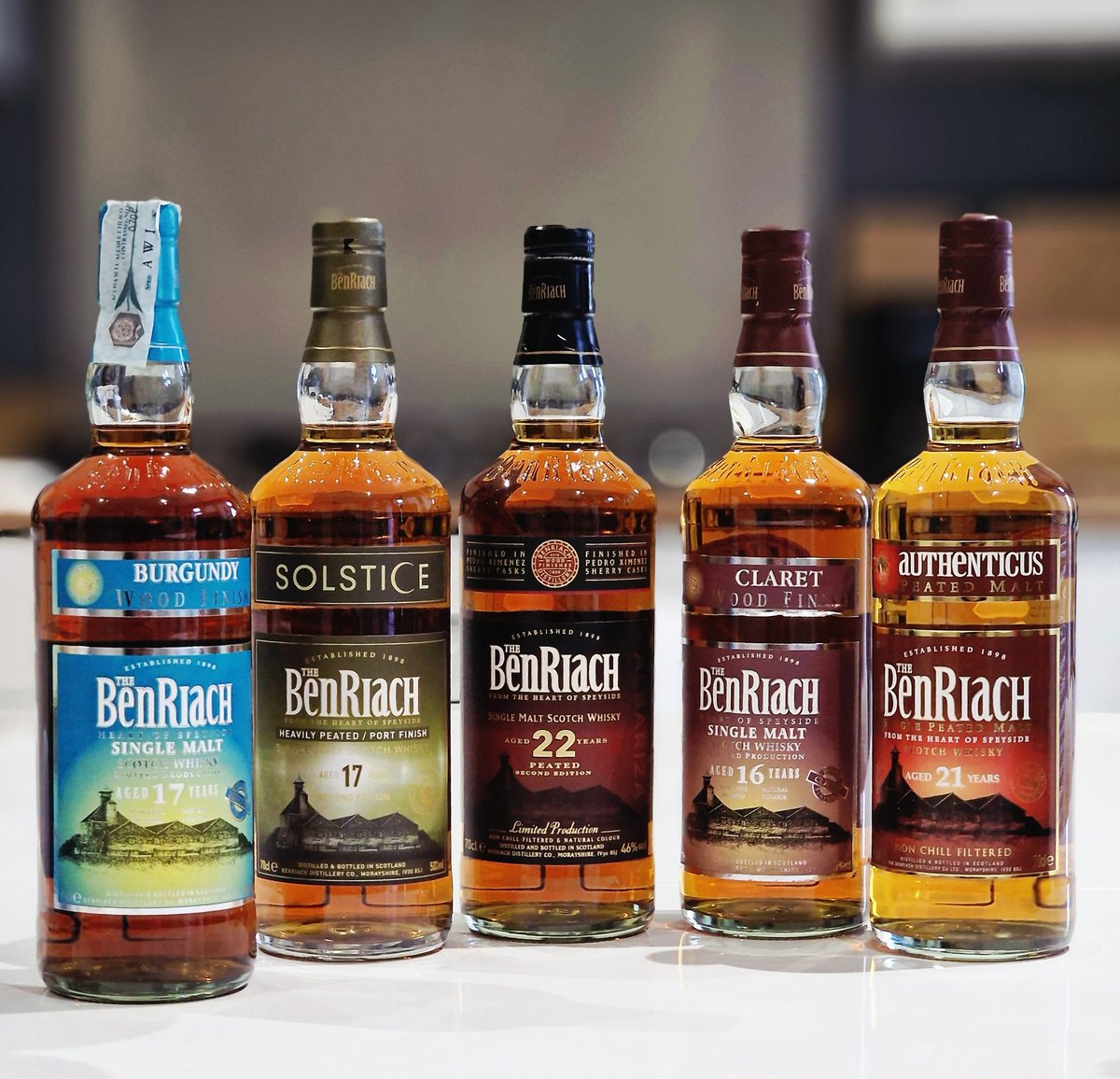pswhisky's tweet photo. Last week, we had a superb Benriach tasting. All five drams were thoroughly enjoyed. There are a couple of tasting packs left yo buy so if you'd like to taste these beauts, please let me know. Cheers 🥃 https://t.co/H53OEhtTsG