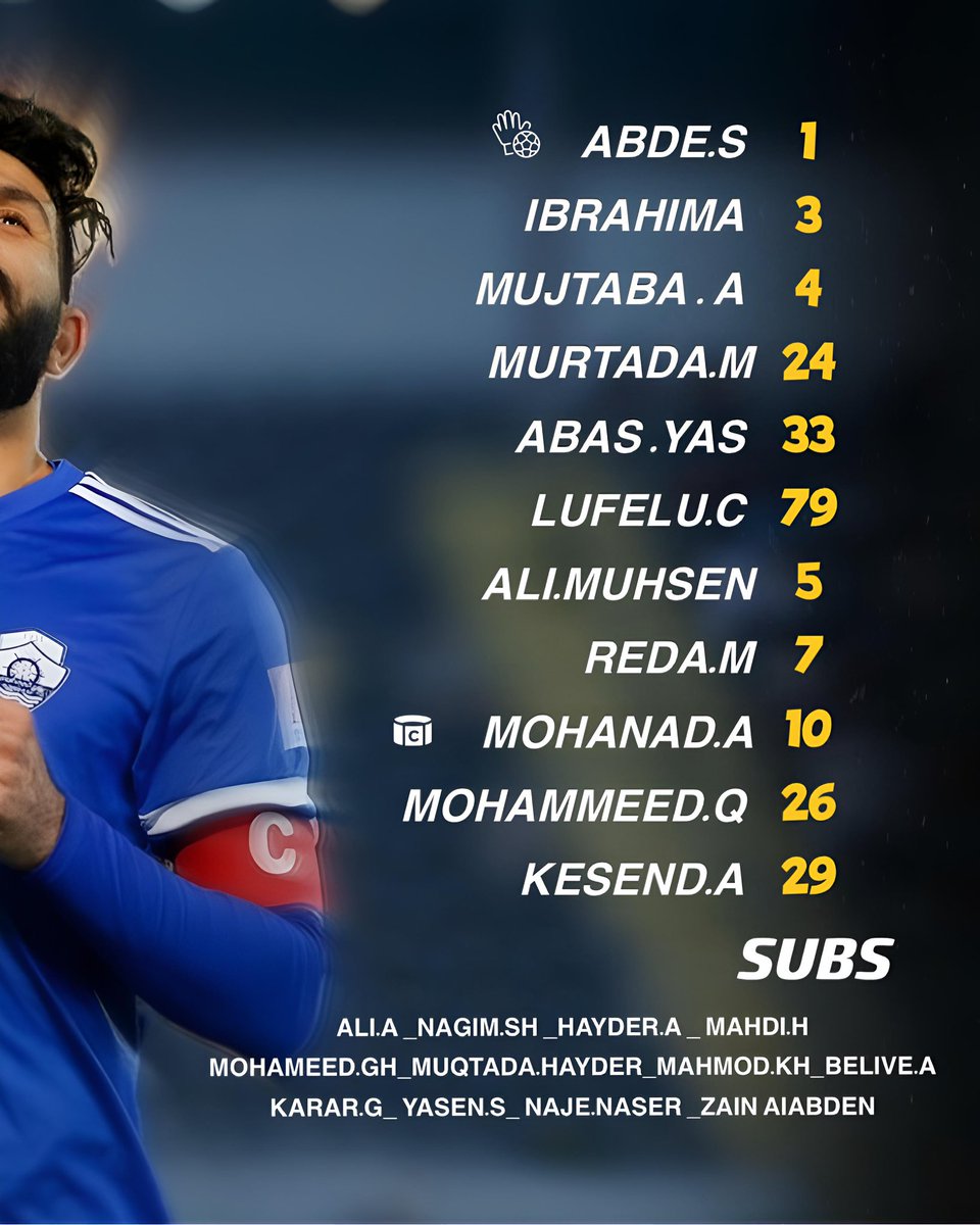 AlminaSc's tweet photo. التشكيلة التي سنبدأ بها اللقاء ✍🏻

#يلا_شباب💪🏻 https://t.co/irzplna601