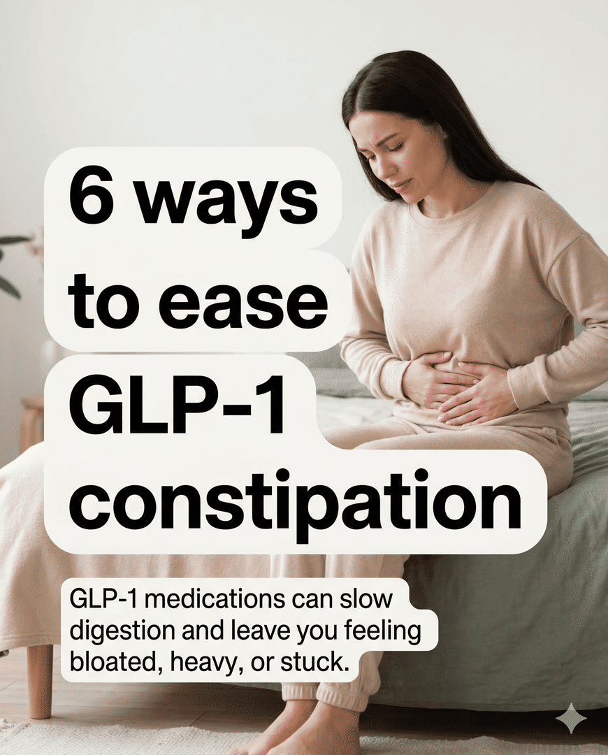 casadesante's tweet image. GLP-1 constipation is common when digestion slows. 

Start with hydration, walking, smaller meals, and careful fiber. 

For gentler digestive support, explore Casa de Santé’s GLP-1-friendly products at casadesante.com

#GLP1Support #ConstipationRelief #CasaDeSante