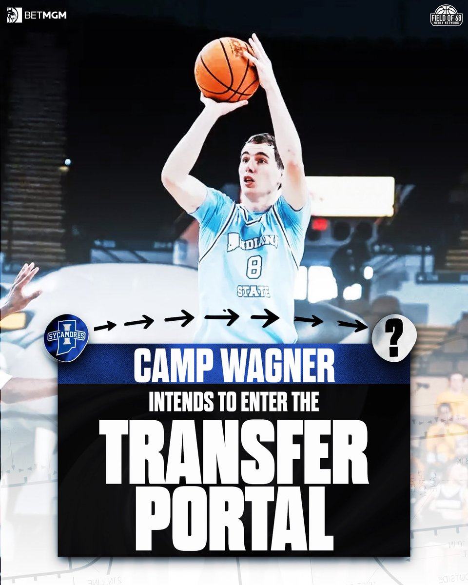 slancehoops's tweet photo. Indiana State’s Camp Wagner will enter the transfer portal, his agent @Dillon_Buchanan of AMR Agency told @TheFieldOf68. 

The 6-6 guard will be one of the best floor spacers available. Wagner’s shot 36.2% from 3 in his career with 469 attempts. Posted 11.9 ppg, 4.4 rpg in 25-26. https://t.co/3FRPrbmEY3