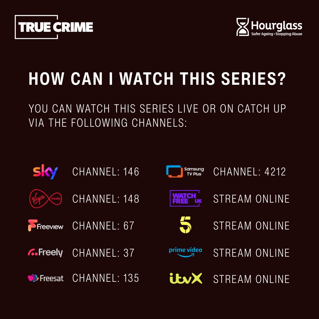 wearehourglass_'s tweet image. Hourglass are proud to have worked on two episodes of the NEW series - Fatal Fraud. This True Crime series exposes cases where financial deception escalated into deadly violence.

Our free and confidential Helpline is available 24/7 on 0808 808 8141.

#Hourglass #SaferAgeing