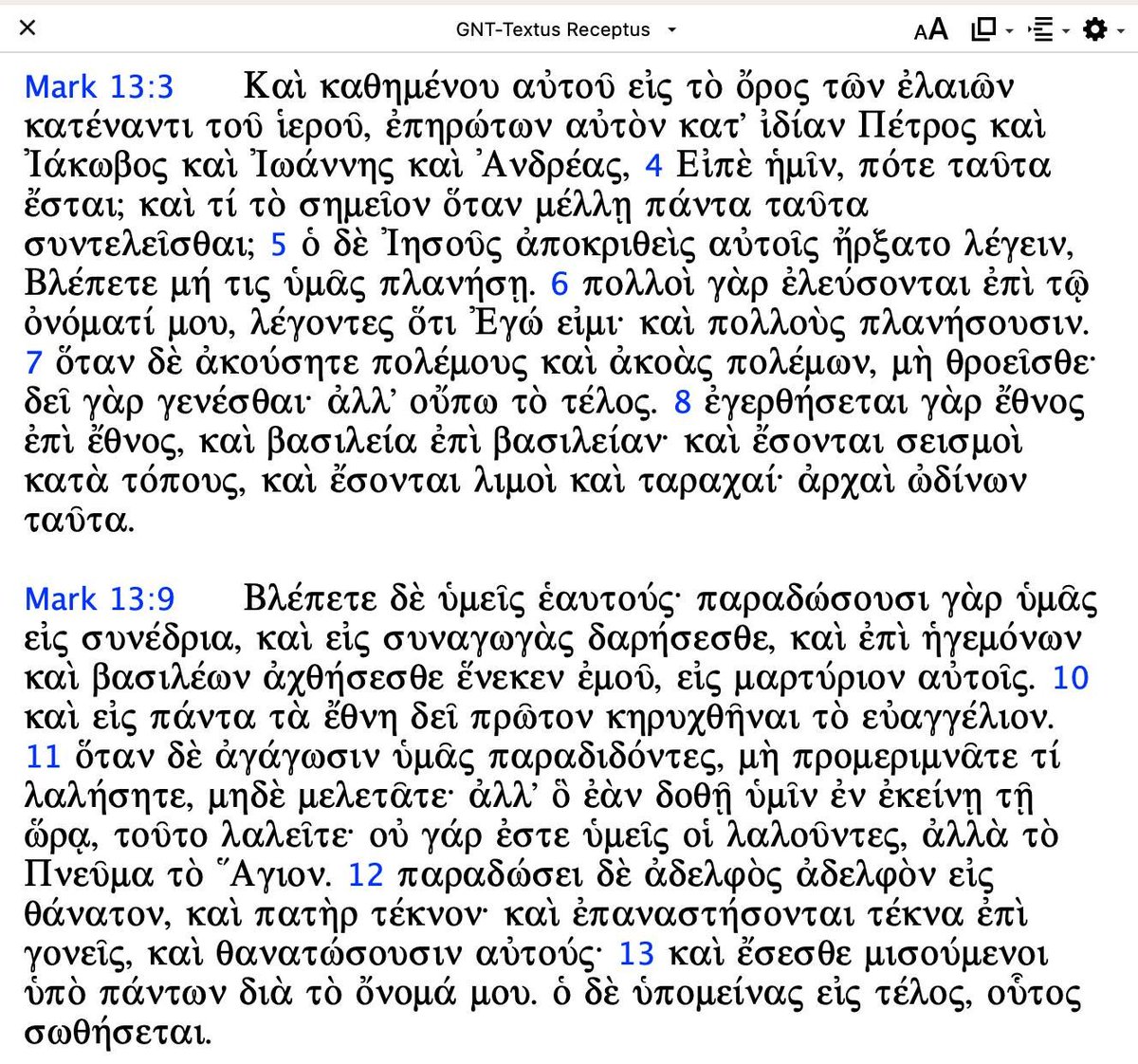ParamedicVet's tweet image. Mark 13:3-8 (CASB)     While he was sitting on the Mount of Olives across from the temple, Peter, James, John, and Andrew asked him privately, 4 “Tell us, when will these things happen? And what will be the sign when all these things are about to be accomplished?”
Mark 13:5