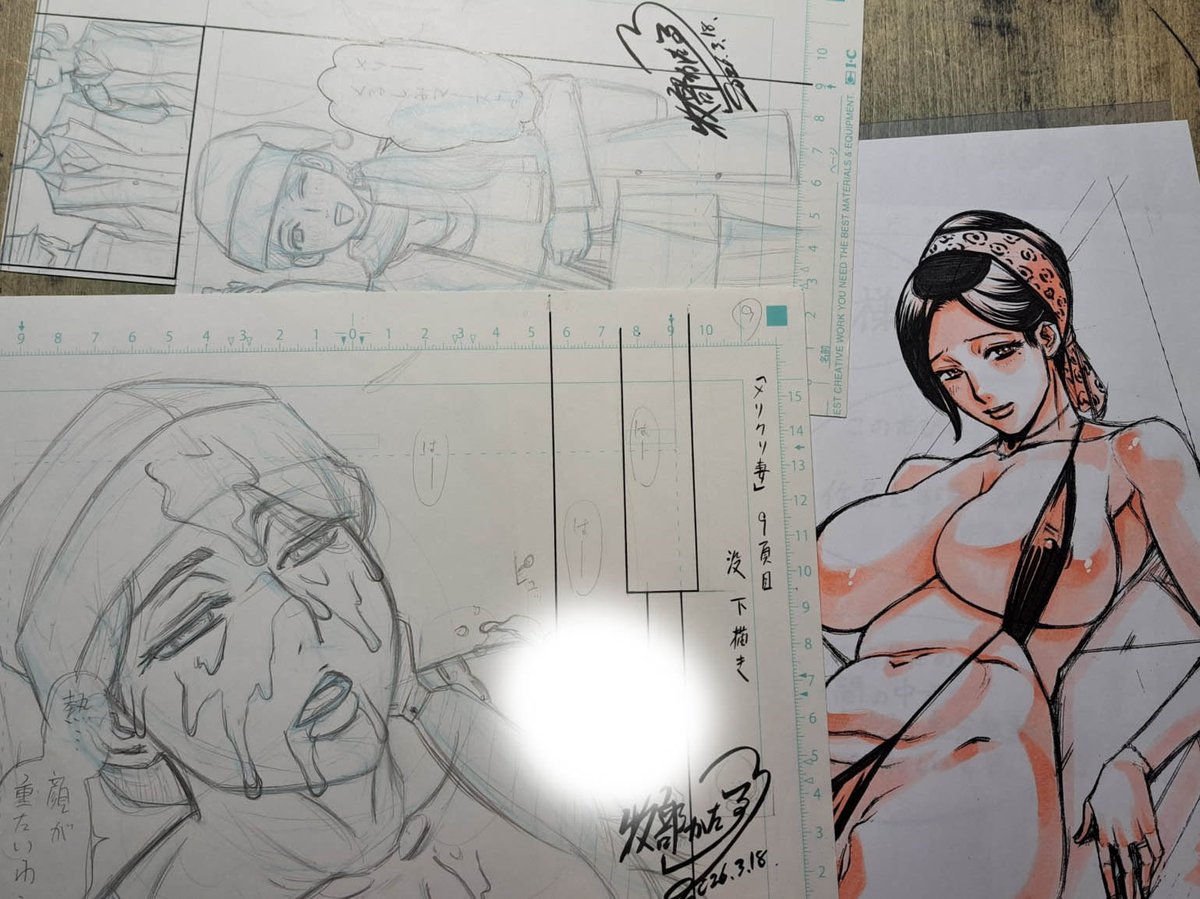 BOOTHで注文の入った色紙発送準備。メッセージカードつけて、と。 