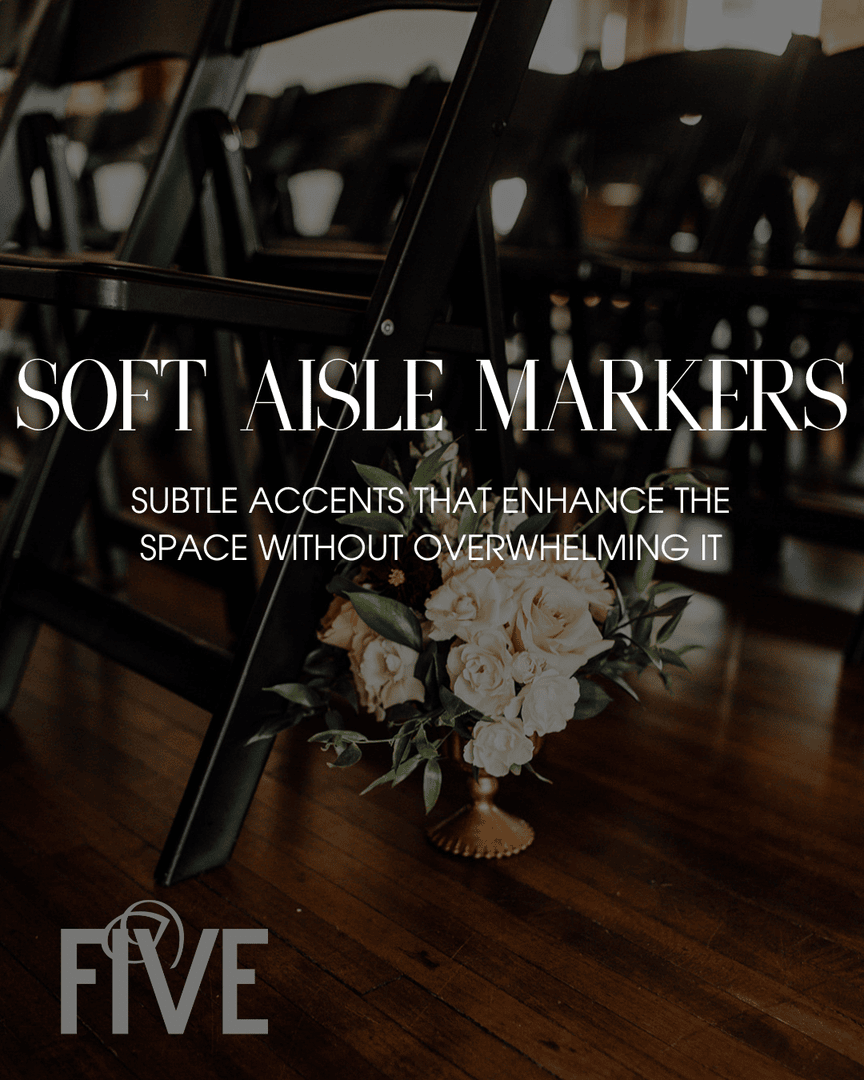FiveEventCenter's tweet photo. Ceremony styling is shifting toward a more natural, intentional look. Thoughtful floral placement and minimal décor allow the space — and the moment — to truly shine. https://t.co/Rc0sQuTP1y