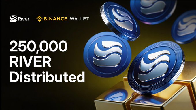 Binance users check your wallet today 🚨🫵

250k $RIVER has been shared to all <a href="/BinanceWallet/">Binance Wallet</a> users that staked $RIVER Tokens or joined early.

So, if you were rewarded you can simply drop your screenshot in the comment section...

Now if you aped in early from season 1 kindly