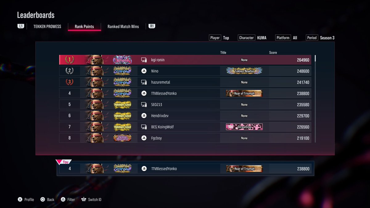 BlessedYonko's tweet photo. Starting season 3 off right number 4 on PlayStation so far. Going for G.O.D tonight pull up to the stream at 9:00 PST!! https://t.co/kayYJjZ3qq