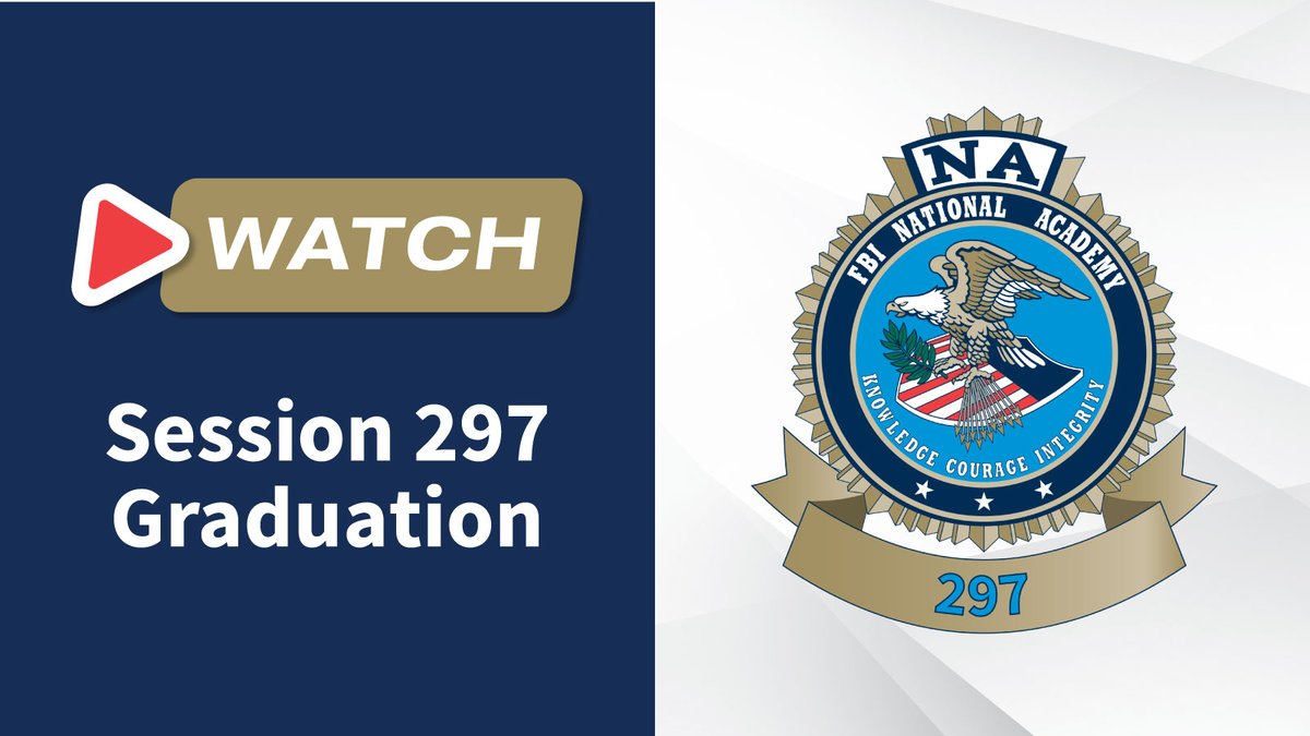 FBINAAQuantico's tweet image. Session 297 Graduation is available to watch now! ✨ Watch here: bit.ly/474GIBY
#FBINAA #Session297 #Graduation