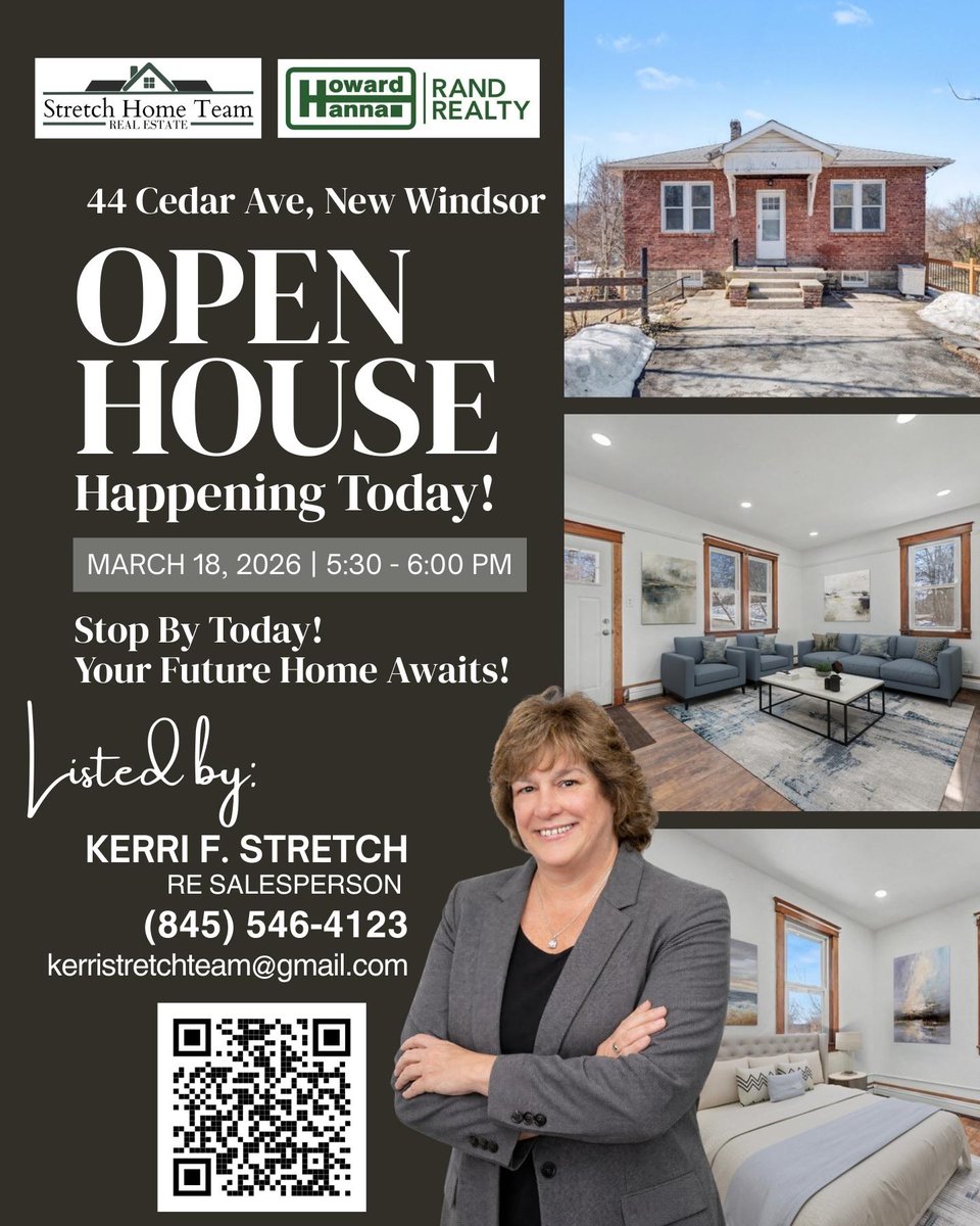 Stretchhometeam's tweet image. Join us for an Open House TODAY! 🏡

📍 44 Cedar Ave, New Windsor
⏰ 5:30–6:00 PM

Come tour this beautiful home in person and see why it’s so special. See you there! ✨ #OpenHouse #NewWindsor #RealEstate