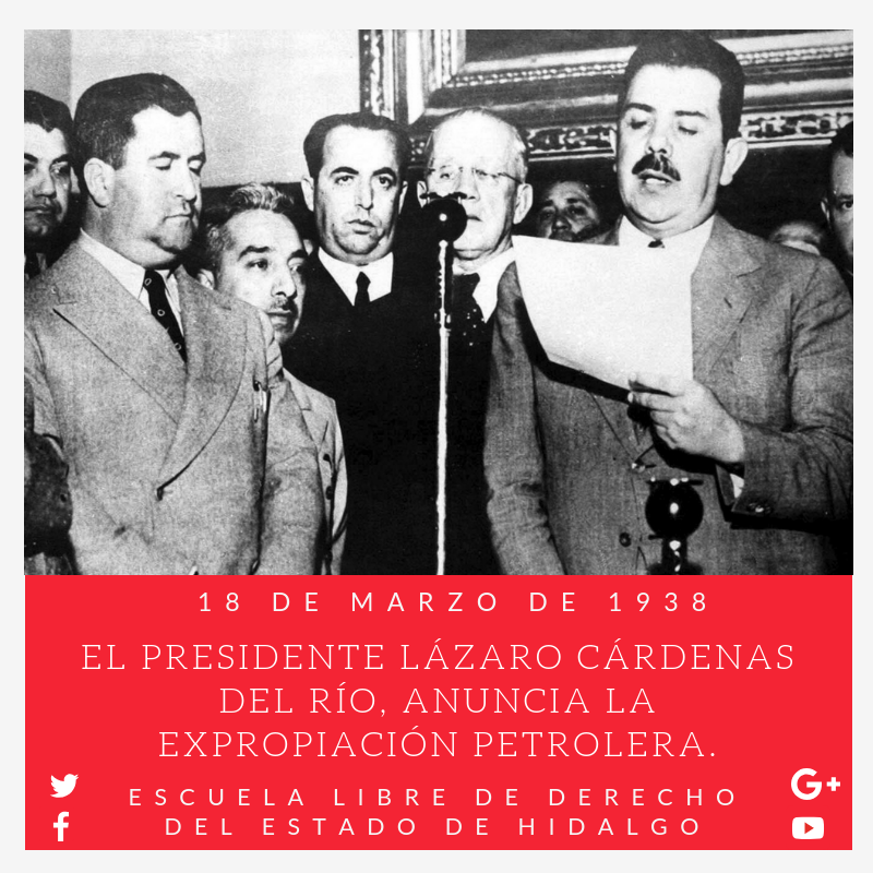 eldehgo's tweet photo. #UnDíaComoHoy pero de 1938, el Presidente Lázaro Cárdenas del Río, anunció la "expropiación petrolera". #HistoriaDeMéxico #FuerzaELDEH #ConoceTuHistoria https://t.co/uvpbueOySO